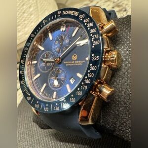 Pagani / Pagrne Design Blue and Gold Quartz Chronograph Watch PG-5140